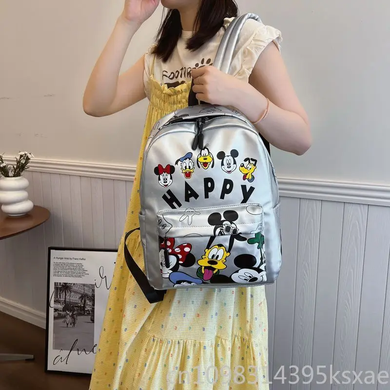 Disney Mickey Mouse Backpack Large Capacity School College Travel Daypack Cute Cartoon Print Rucksack for Women Girls Boys