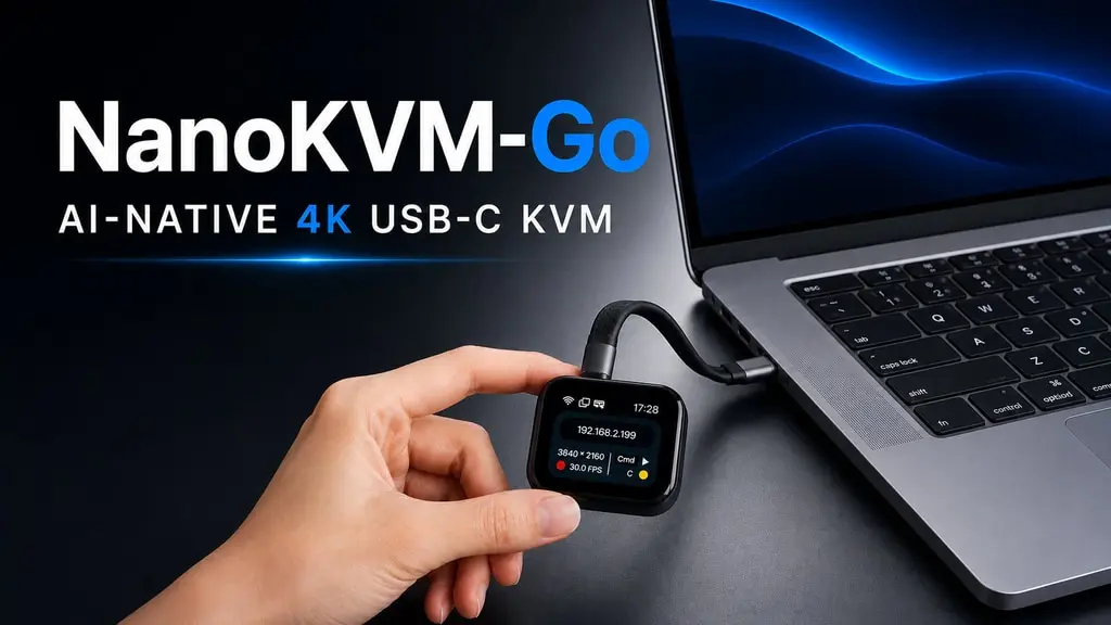 NanoKVM GO Open‑Source IP KVM Remote Management Hardware Compatible With Mac Windows Linux Server Administration