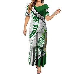 One-Shoulder Custom Fishtail Dress Big Man Party Dress Polynesian Long Skirt Slim Elegant Temperament Women Dress