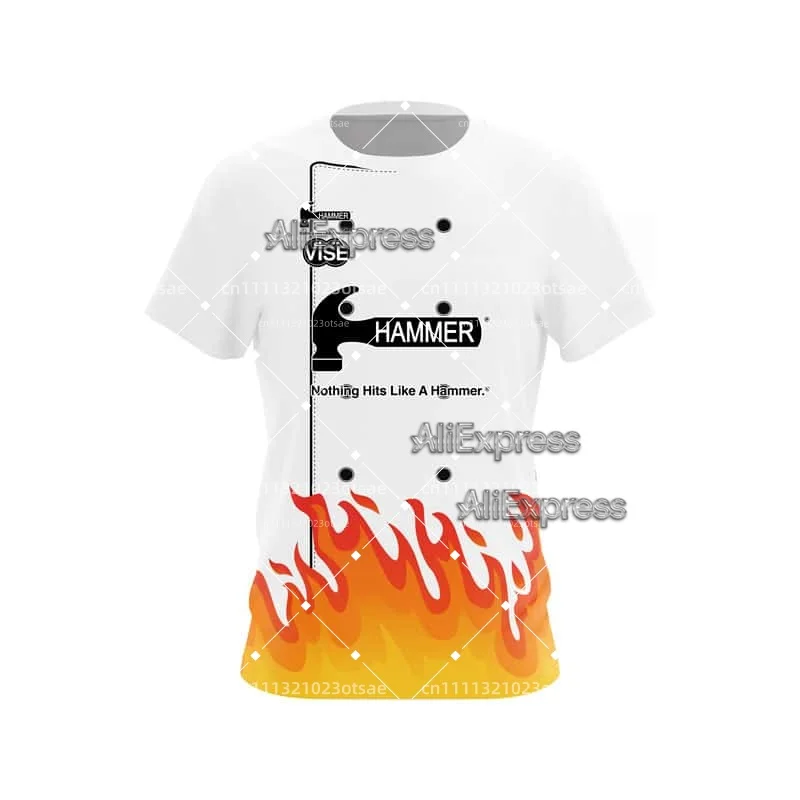 New Men's Printed Bowling Sports Shirt Short Sleeved Performance Sports T-shirt Fan Casual Street Quick Drying T-shirt Jersey