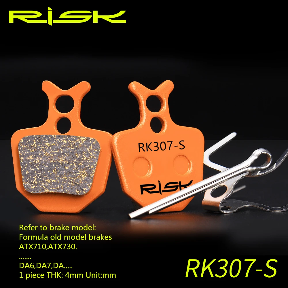 RISK 1 пара велосипедных многометаллических тормозных колодок для M445 M355 M395 M8000 XT XTR BB5 MTB, горные дорожные велосипеды, медное волокно, смола, органическая