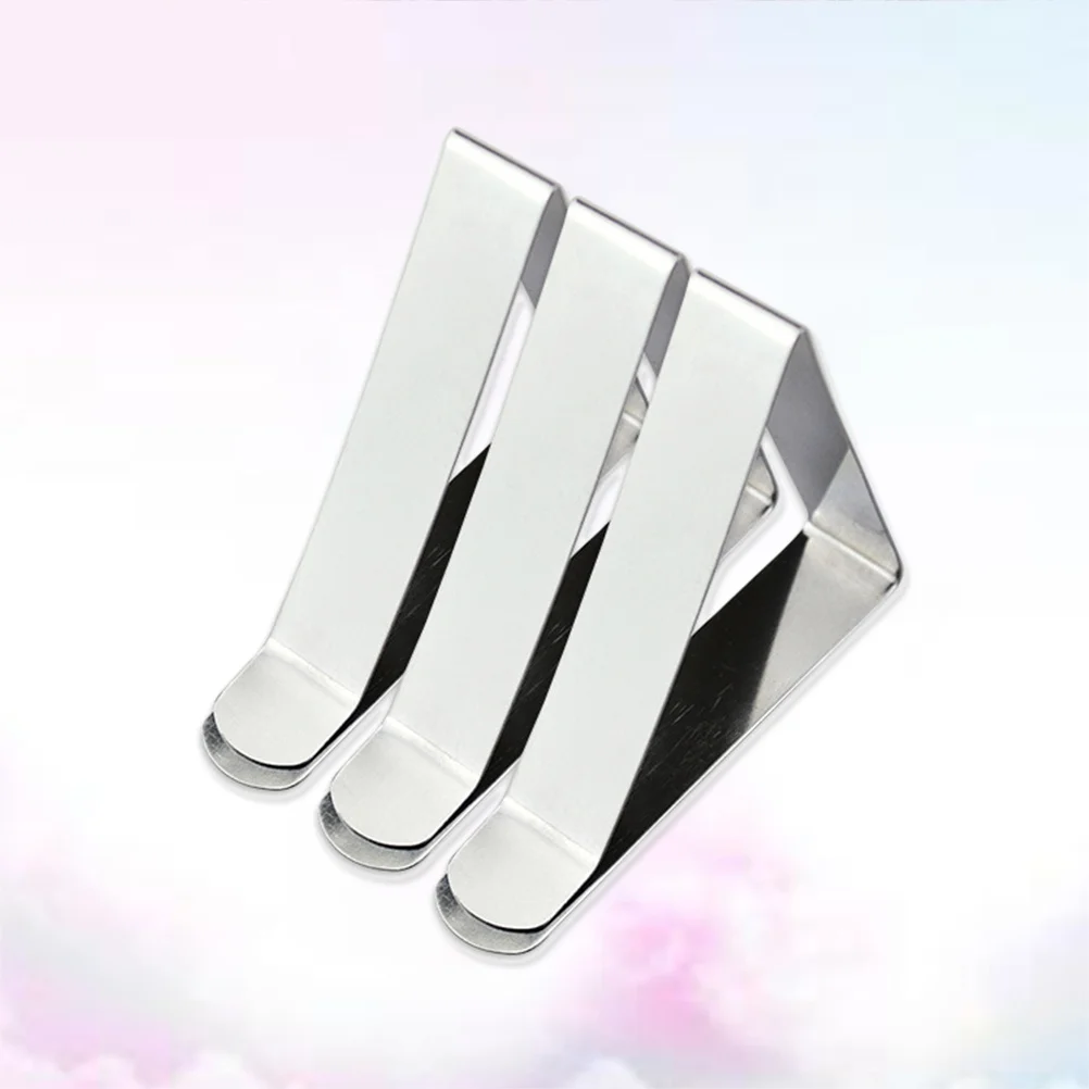 

12Pcs Stainless Steel Triangle Tablecloth Clamps Adjustable Strong Table Clips for Home Restaurants Weddings Parties Picnics