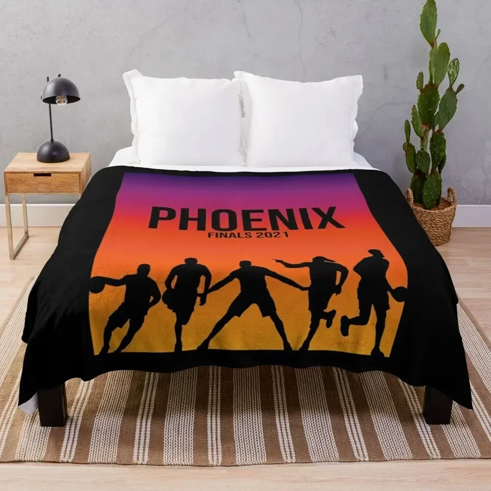 

Phoenix Starting 5 Finals Block Throw Blanket Foldable Soft Warm Blanket for Outdoor Use