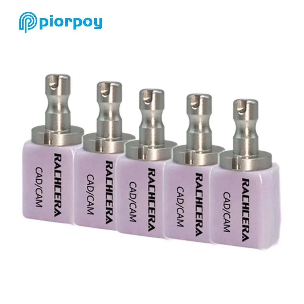 PIORPOY 5Pcs Dental Lithium Disilicate Dental Denture Glass Ceramic Block C14 HT/LT for CAD/CAM Chairside Restoration Aesthetics