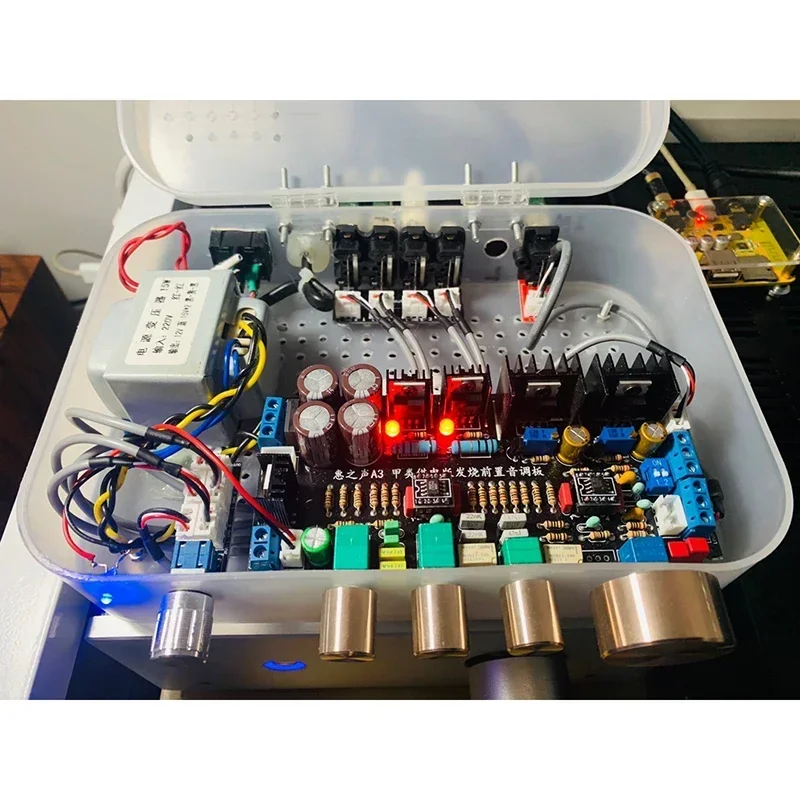 DLHiFi 4-Ways Dual Channel Audio Source Switching Board Preamp Signal Switch For HiFi Amplifier