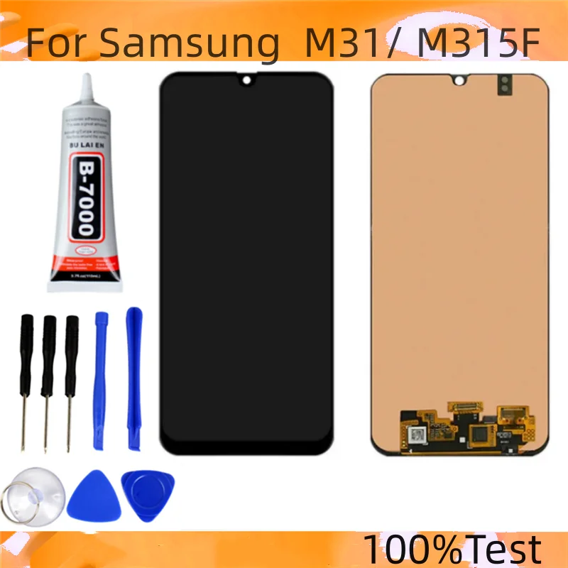 6.4\'\' Display For Samsung Galaxy M31 M315 SM-M315F SM-M315F/DS LCD Display Touch Screen Digitizer Assembly Super OLED