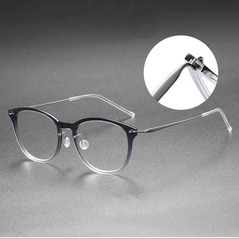 

Denmark Brand Screwless Oval Glasses Frame Women Ultralight Optical Myopia Eyeglasses Men Titanium Acetate Full Rim Eyewear