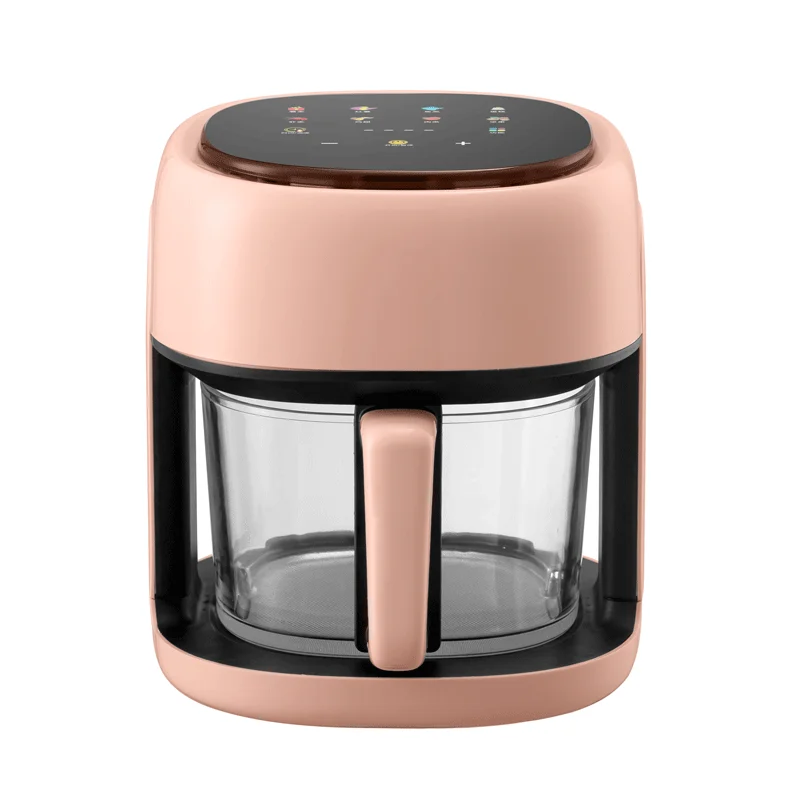 Kitchen Appliances Air Fryer Without Oil Multifuncional 4L  4.5L 6L  8 in 1 Smart Glass Visual Window Air Fryer Basket