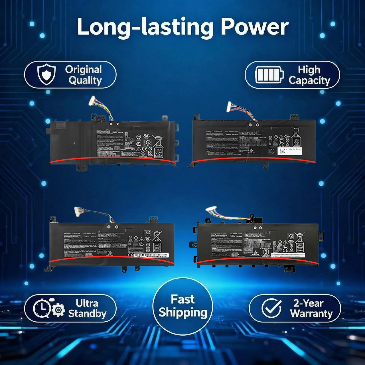 New Original C21N1818 B21N1818 Laptop Battery For Asus VivoBook Pro 14 15 X412 A412 X512 X409 X509 F409 F509 V4000F V5000F U4100