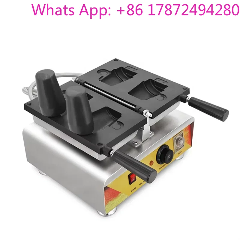 Automatic Ice Cream Cone Muffin Making Eatable Edible Biscuits Coffee Cup Cake Tartlet Eggtart Shell Waffle Maker Machine