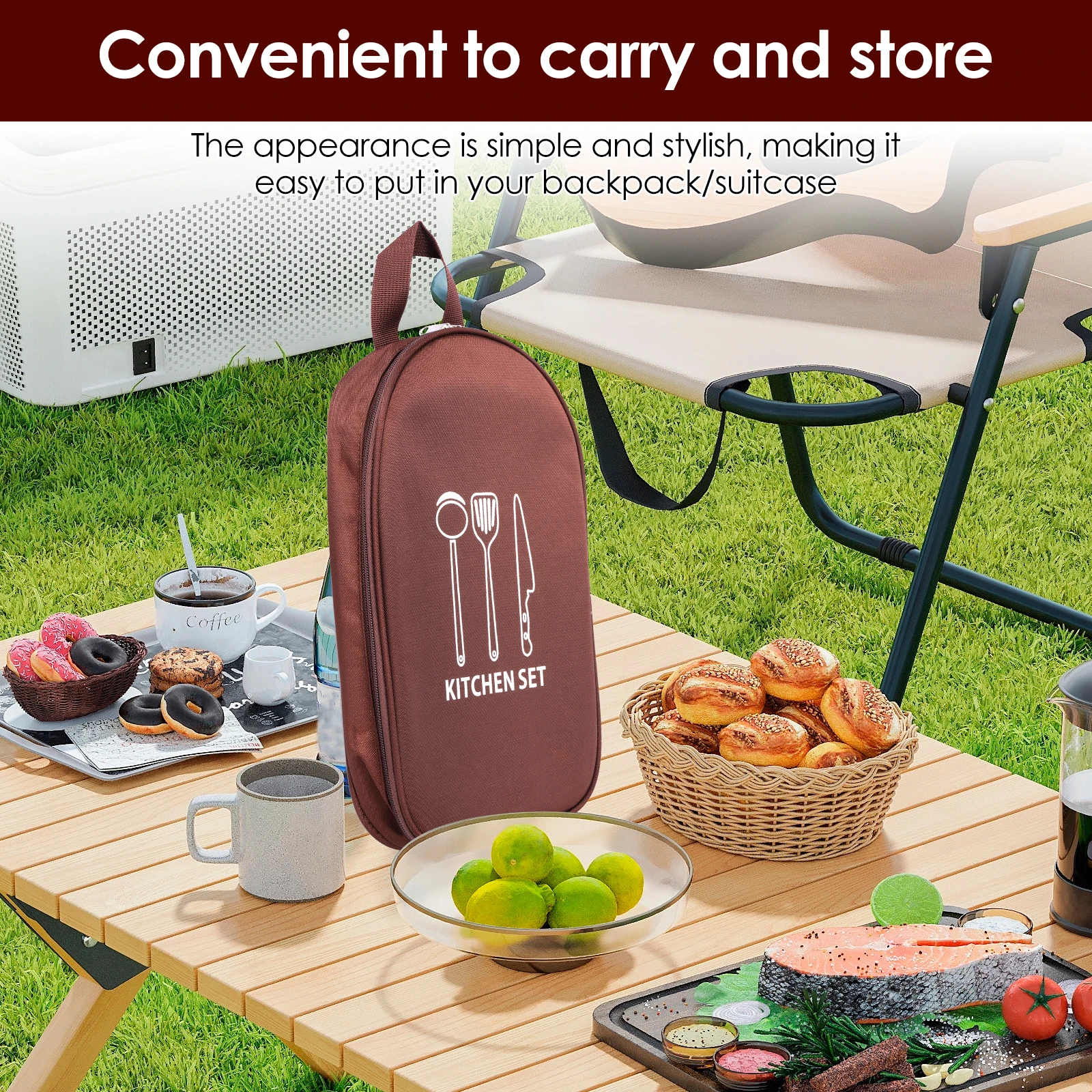 12Pcs Outdoor Camping Cutlery  - Camping Cooking And Eating Set 评论和价格