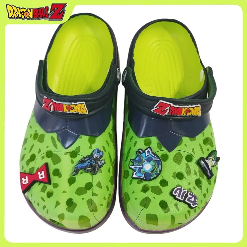 Nuevo inventario Dragon Ball, zapatillas y sandalias verdes geniales, zapatos de playa para el hogar de Anime Kawaii, zapatillas antideslizantes de verano para piscina
