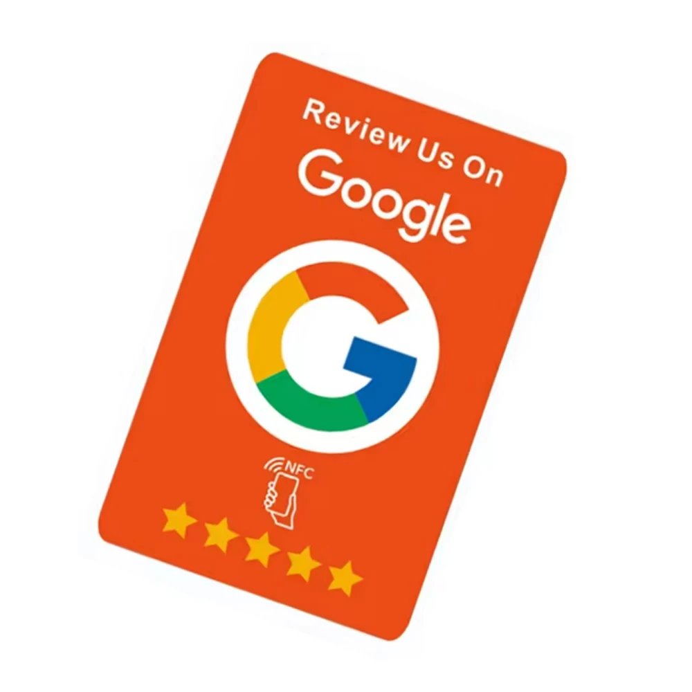 Wiederverwendbare Bewertungs-Tap-Karte für Google-Bewertungen, NFC-Karte 'Bewerten Sie uns auf Google', Verbessert SEO, Spart Zeit, Benutzerfreundlich, RFID