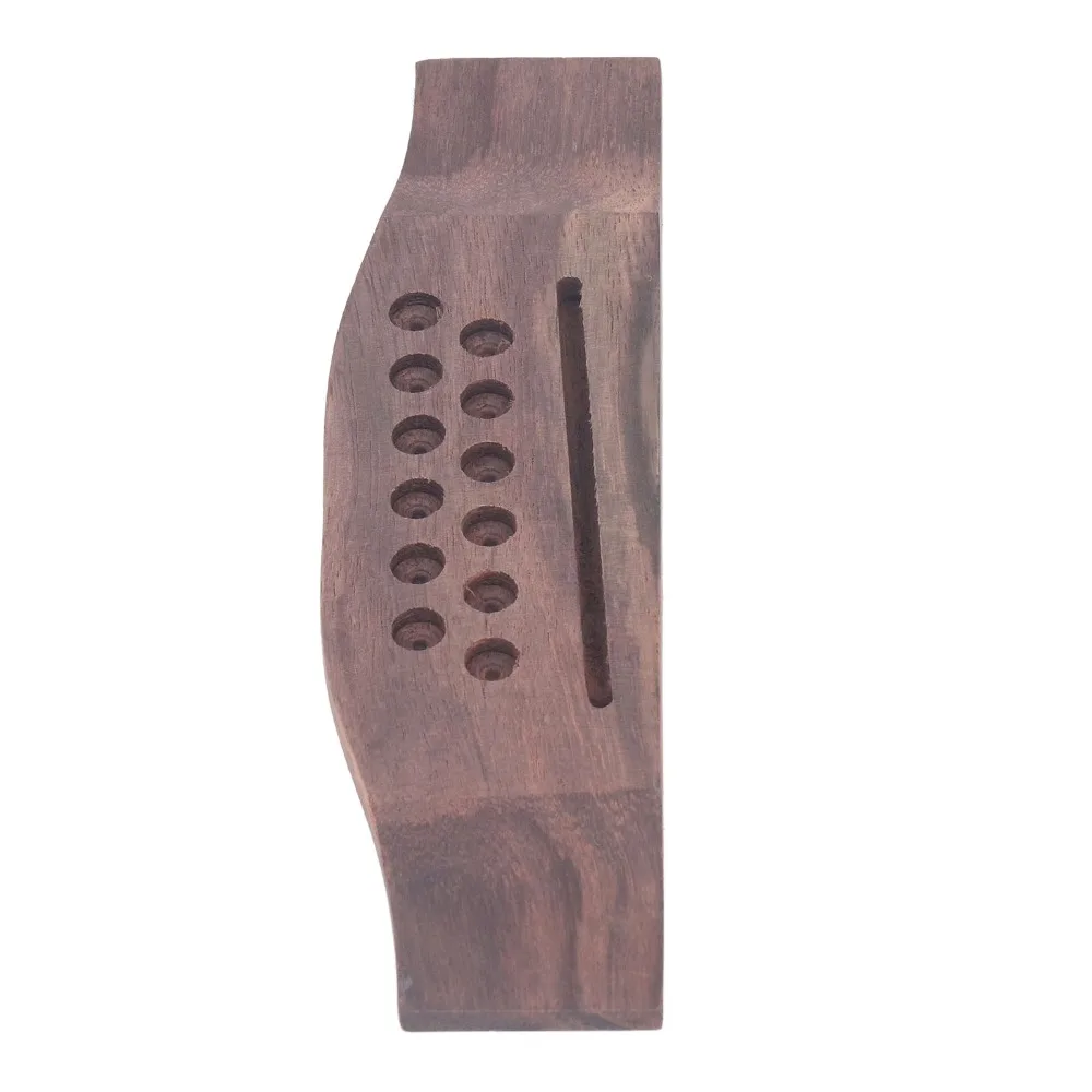 Handcrafted Rosewood Guitar Bridge Replacement Slotted Wood Color Acoustic Guitar Bridge Guitar Parts 12 String Acoustic Guitars