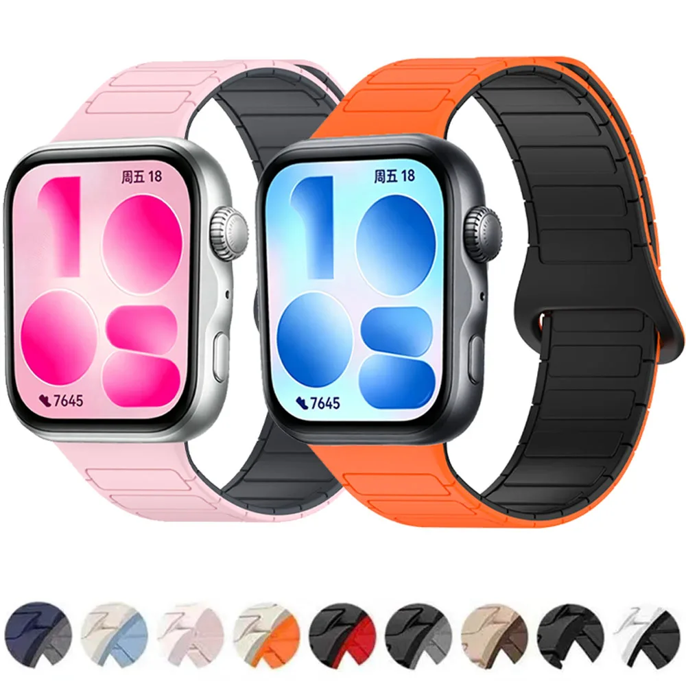Magnetisches Silikonarmband für Huawei Watch Fit 5 Pro/5/4/3, bequemes Armband für Huawei Watch Fit 5 Pro/Fit 4 Pro