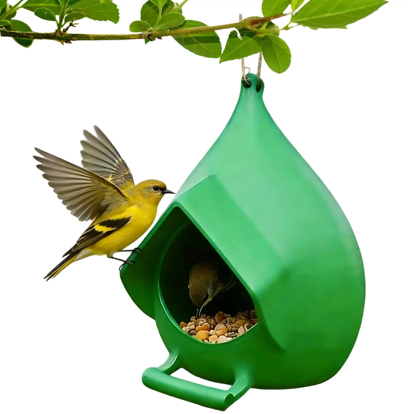 3D-gedruckter Vogelfutterspender für den Außenbereich, kleiner Regenfester Futterspender für Kolibris, Hängender Futterspender, Kleintierunterstand mit Ablaufloch