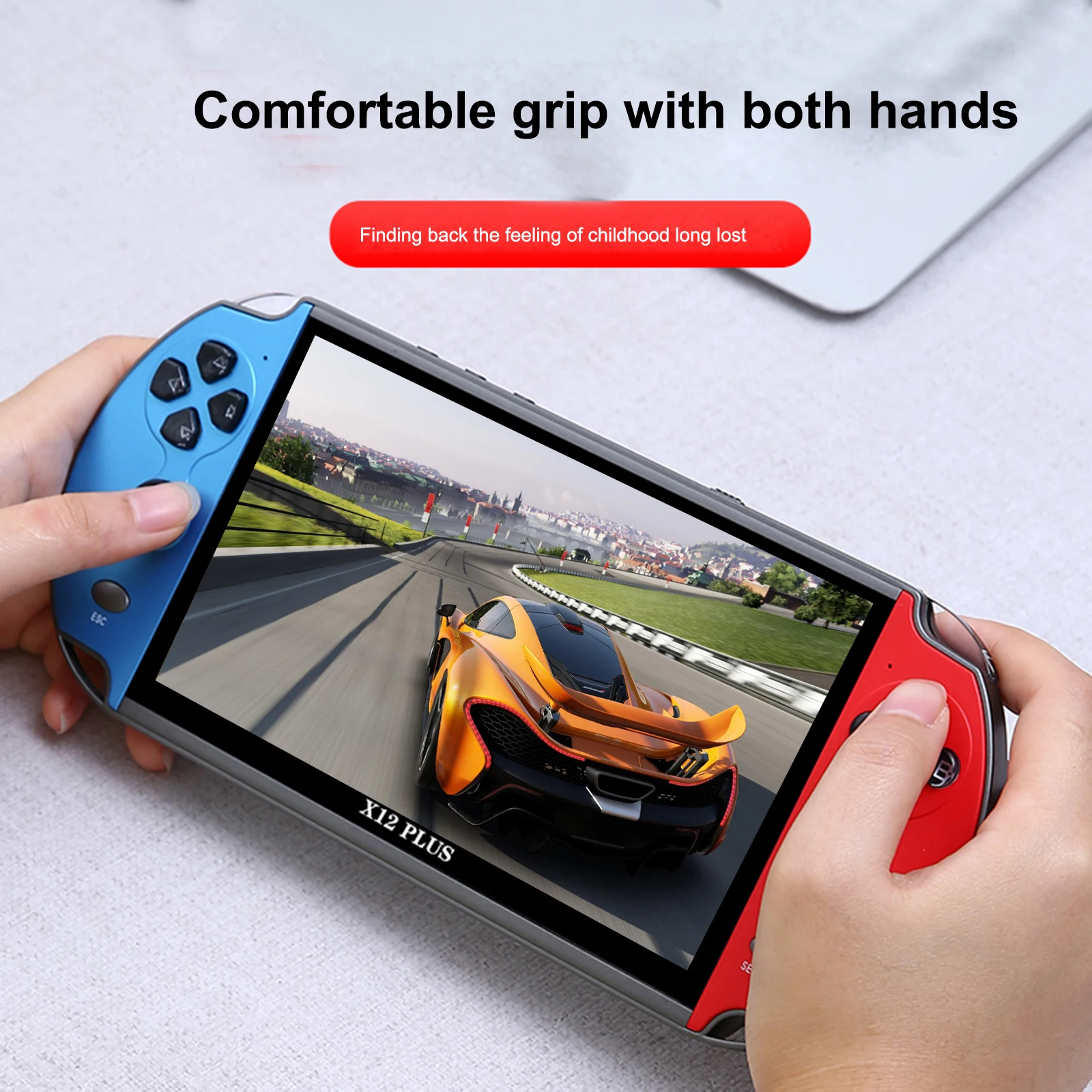 X12 Plus 7 inch Video Game Console Built in 1000 Games 16GB Handheld Double Joystick Game Controller Spupport AV Output TF Card