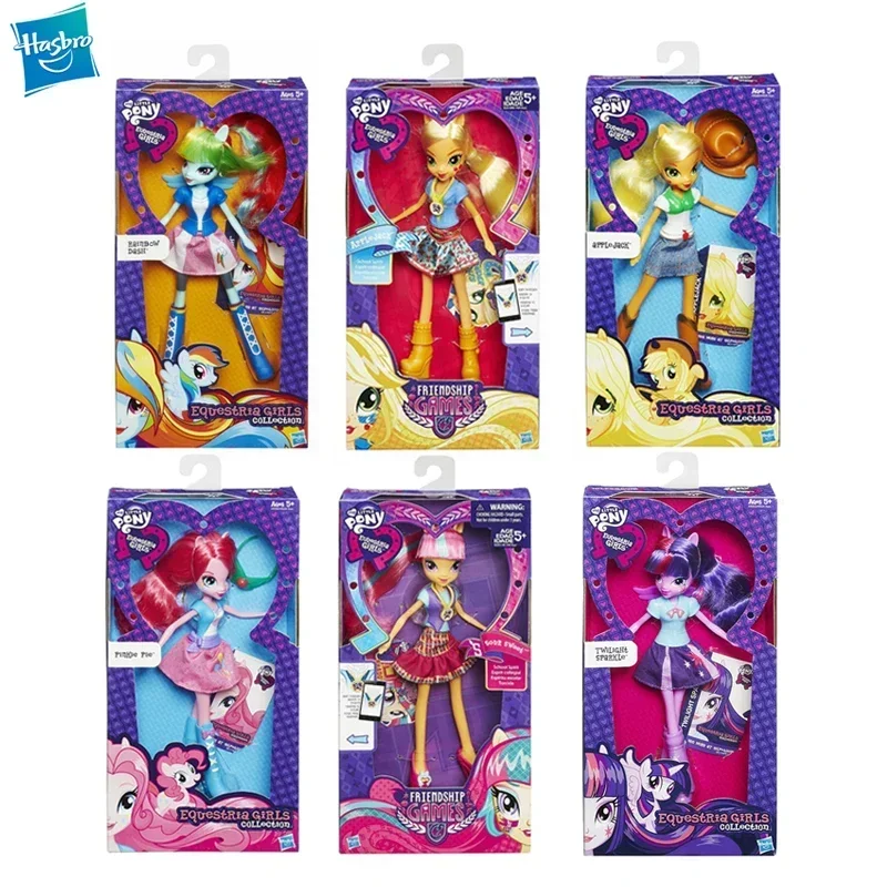 

Hasbro My Little Pony Equestria Action Figure Collection Twilight Sparkle Sour Sweet Doll Pinkie Pie Applejack Toy for Girl Gift