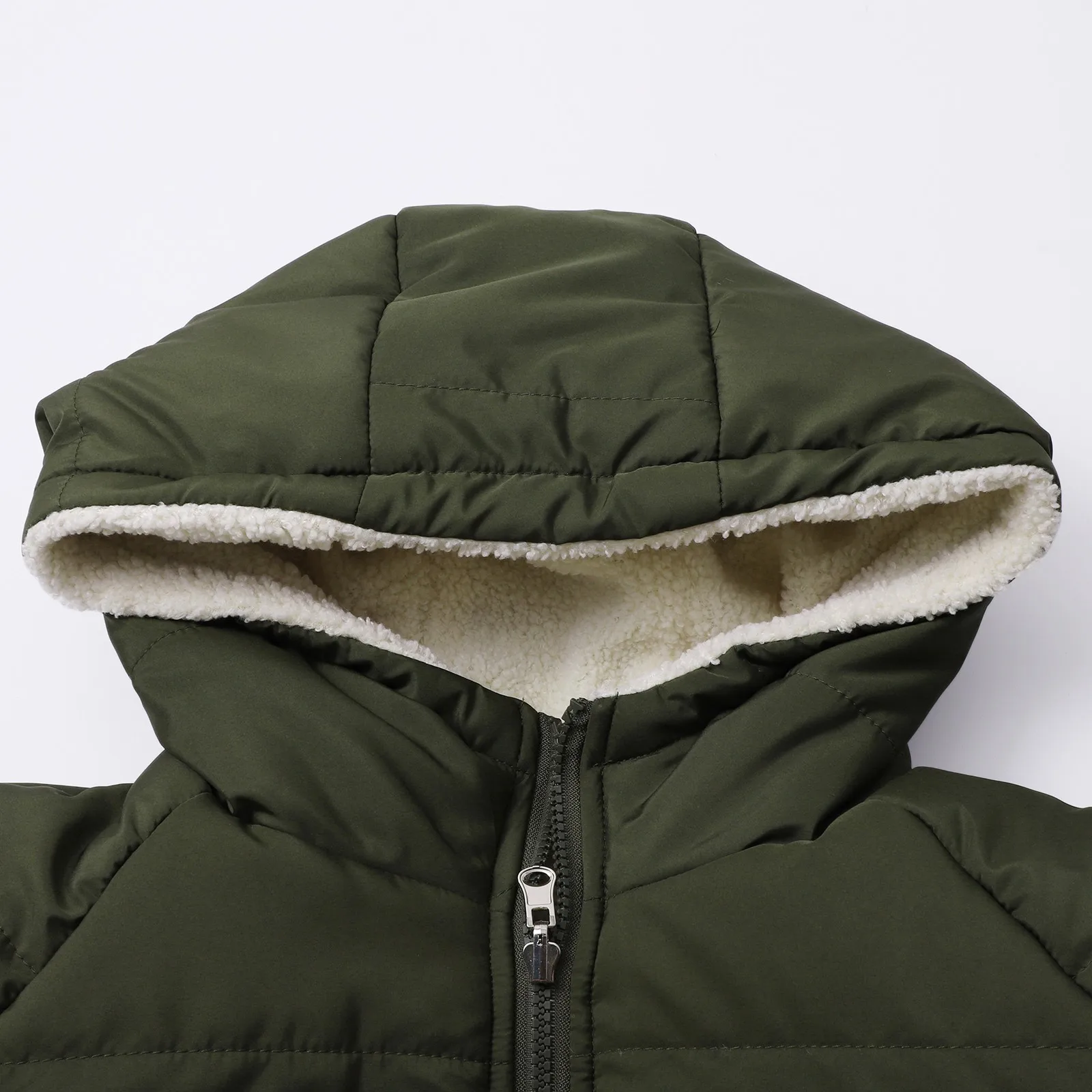 Women Fashion Plush Lined Hooded Thicken Zip-Up Loose Long Sleeve Sweater Down Jacket Female Winter Warm Streetwear Puffer Coats