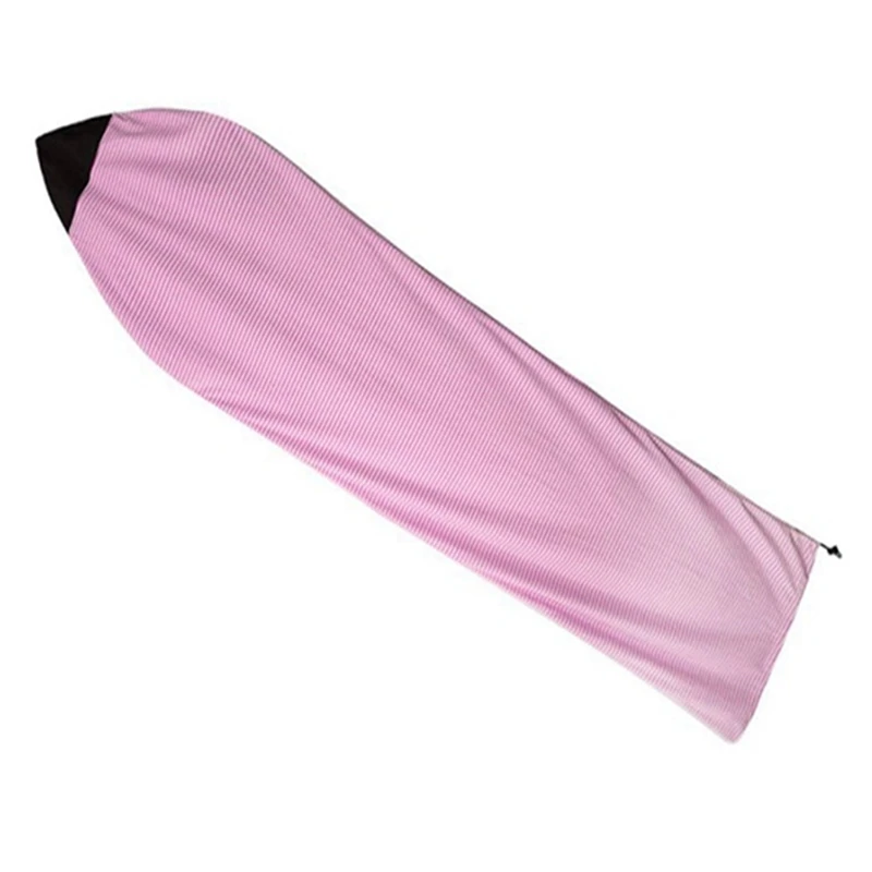 

Surfboard Sock Cover 6Ft Pink And White Stripe Surfboard Protector Bag Organizer Durable Pink & White