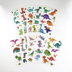 Autocollants de faux tatouage de dinosaure de bande dessinée, tatouages temporaires de corps de bras d'enfants, cadeau pour des enfants, ensemble de 10 feuilles