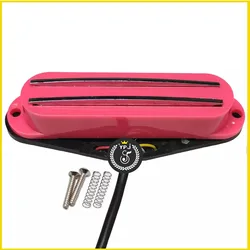 For Electric Guitar Pickups Mini-Humbucker Dual Hot Rail 4-Wire Magnet Ceramic Fit ST SQ Most Guitars Pickup Parts Pink