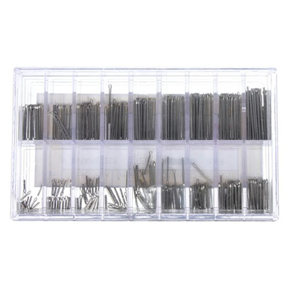

360pcs Steel Watch B Double Flange Spring Bars Cotter Pins Stainless Steel Spring Bar Repair Tools Storage Box