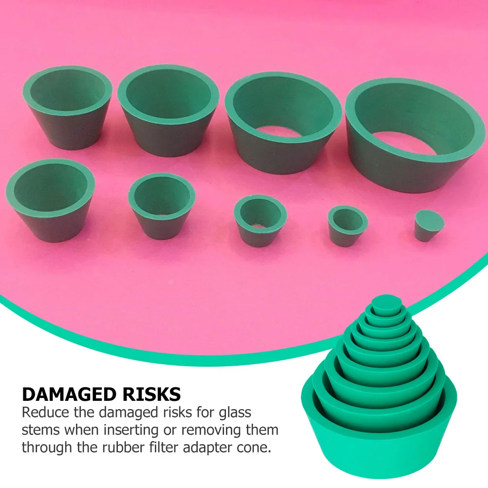 Filter Coffee Machine Suction Bottle Mat Adapter Tapered Wearable Green Cone Filtration Assemblies