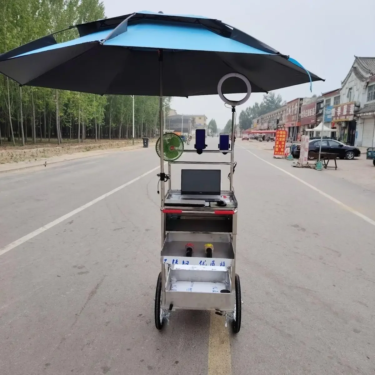 Интернет-тележка для знаменитостей (три слоя с зонтиком) легко разбирается и сборка, полностью функциональная и очень легкая.