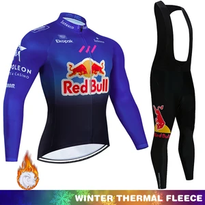 Red Bull Winter Thermal Velo Radsporthemd Mann Set Sportkleidung Fahrrad Fahrrad Triathlon Retro Männer 6 Hauptverkäufe Sweatshirt Red Bull - №5