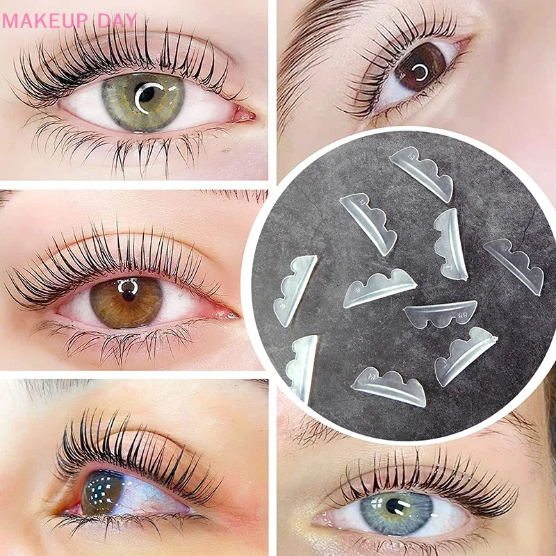 5 Paar weiche Silikon Wimpern Dauerwelle Pads 3d Wimpern heben Locken wickler Applikator Wimpern Dauerwelle Stangen Schild Make-up Werkzeuge Zubehör Salon