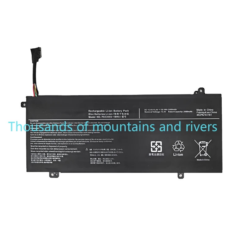 

Аккумулятор для ноутбука PA5366U-1BRS 15,4 В 38,1 Втч для Toshiba Dynabook Satellite Pro L50 L50-G Series 4ICP6/47/61 PA5366 PA5366u