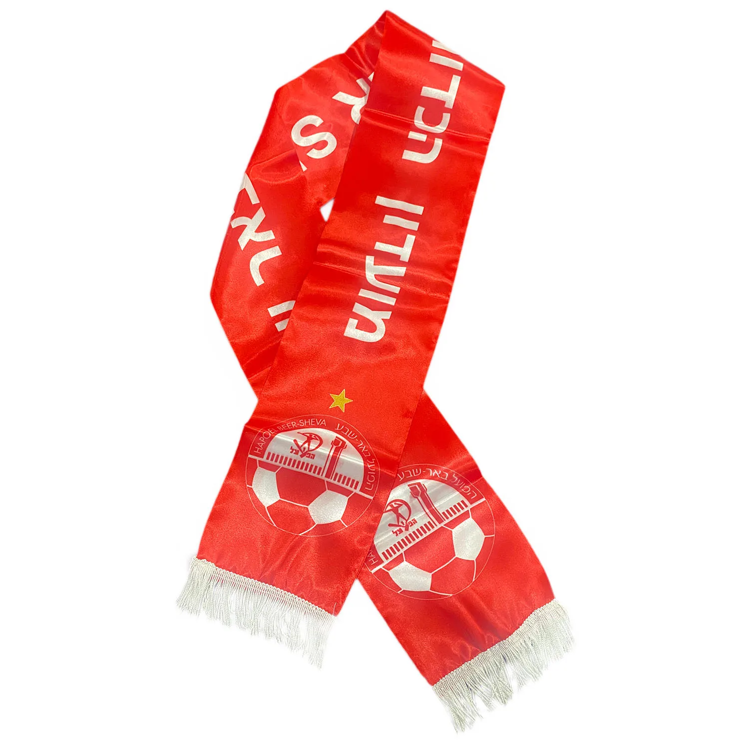 Half Hapoel Beer Sheva FC  Satin Scarf ,15*150cm
