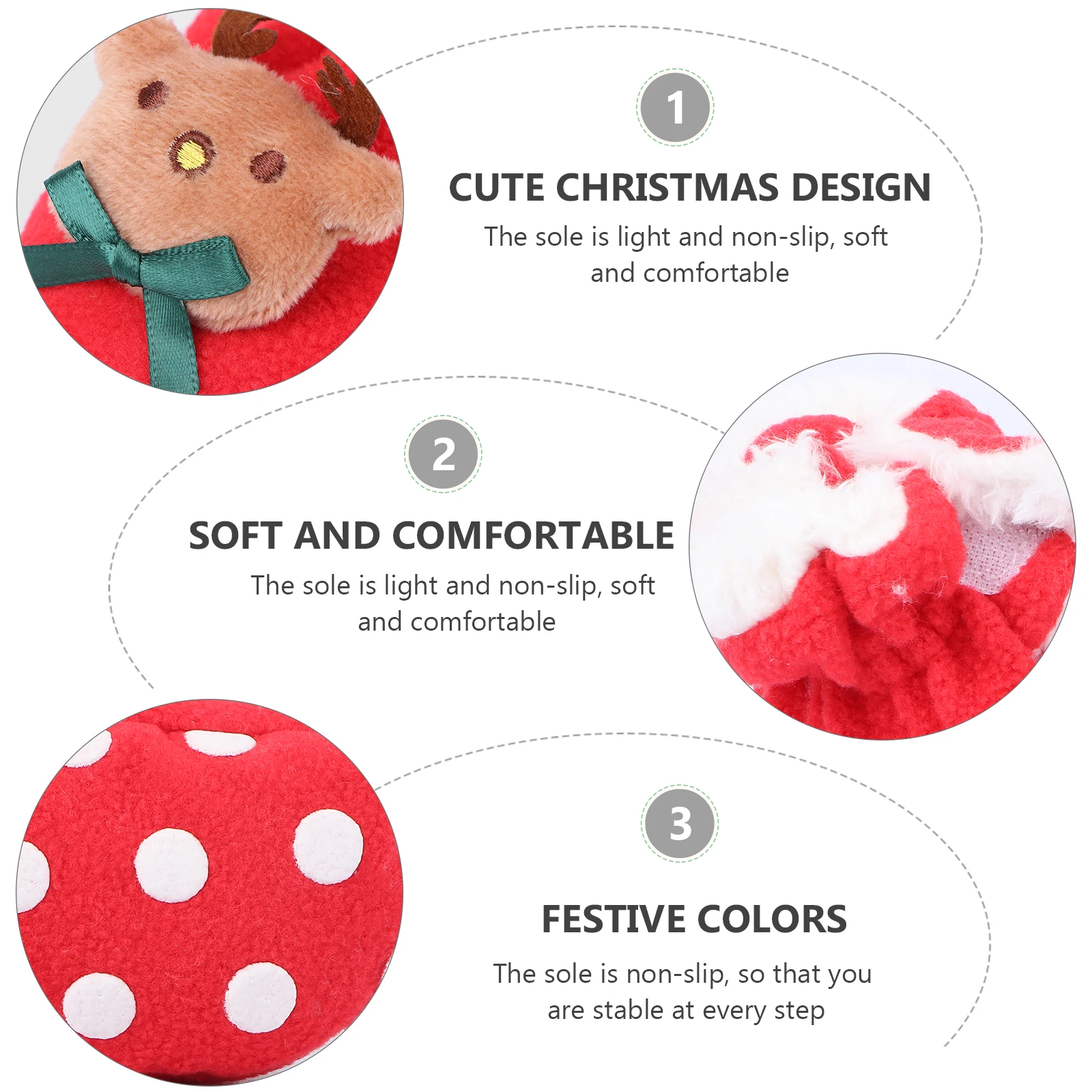 

Warm Baby Infant Walker Christmas Cotton Shoes Soft Sole Prewalker Toddler Winter Shoes Bright Design Non Skid Comfort Festive