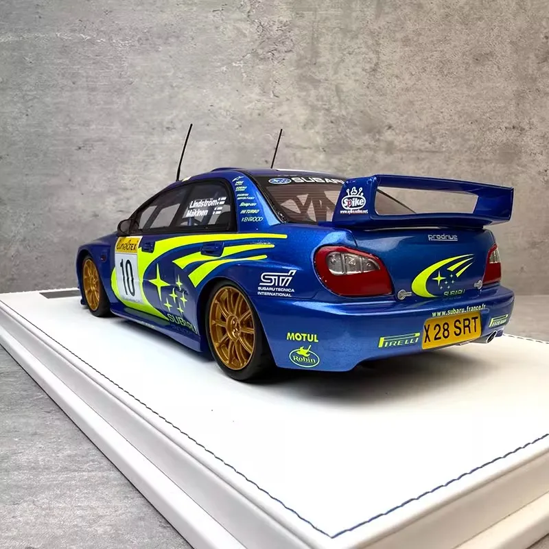 Original Neue Marke 1/18 Subaru Impreza STI WRC 2002 Monte Carlo Rally Harz Auto Modell Zimmer Display Autos Junge Sammlung Spielzeug Geschenk