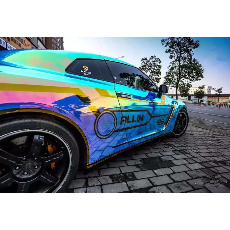 Annhao Premium Chrome Rainbow Holographic Automobiles Vehicle Design Car Wrap Vinyl Sticker