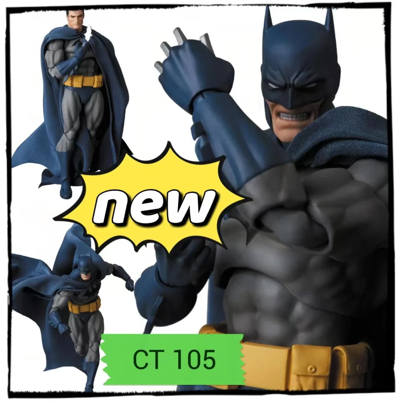 

2026 In Stock CT toys 105 Medicom MAFEX Comic Edition Silent Blue Edition Batman Mobile Doll Remastered Action Figure Model Toys