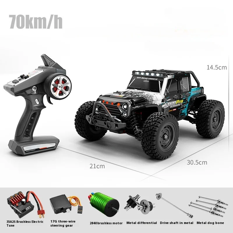 Fully Proportional Four Wheel Drive Remote Control High Speed Off Road Vehicle Brushless Electric Machinery Car Model