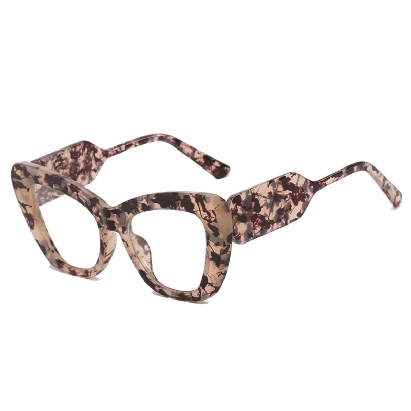 Fashion Sexy Cat Eye Women\'s Glasses 2024 Trend Anti Blue Light Eyeglasses Frame Retro Green Optical Clear Lens Eyewear Lady