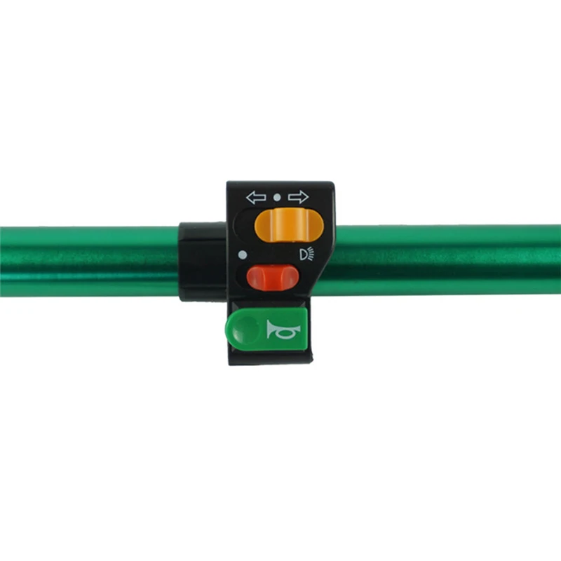 1 قطعة 7/8 بوصة دراجة نارية المقود 3 في 1 مفتاح الطاقة مع القرن بدوره إشارة و رئيس ضوء شعاع قتل وظائف