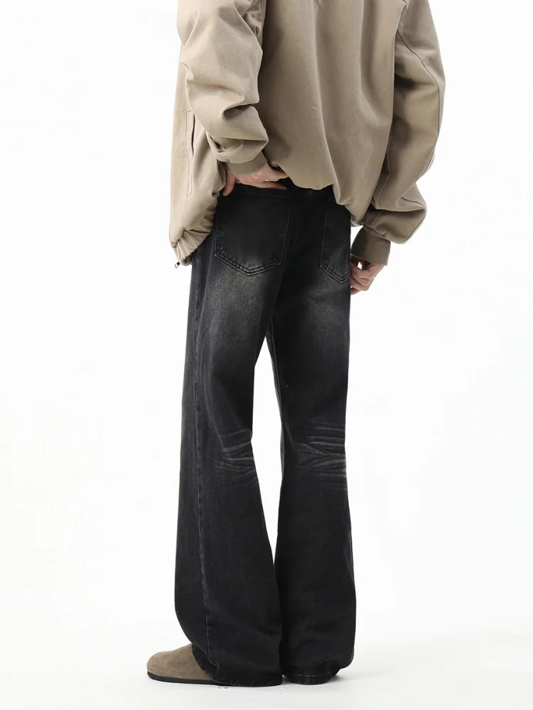 

Men's High Waist Straight Leg Jeans Distred Waed Cotton Polyester Blend Comfortable Wear Resistant Spring Autumn