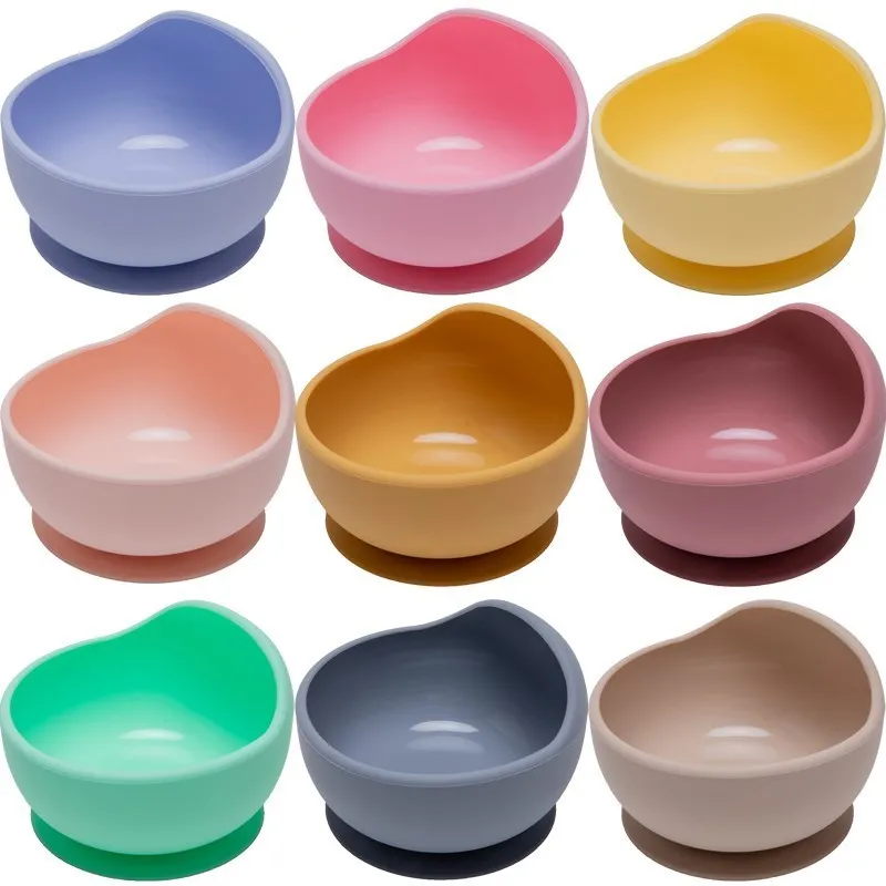 Silicone Baby Feeding Bowl Tableware for Kids Waterproof Suction Bowl BPA Free Children\'s Dishes Kitchenware Baby Stuff