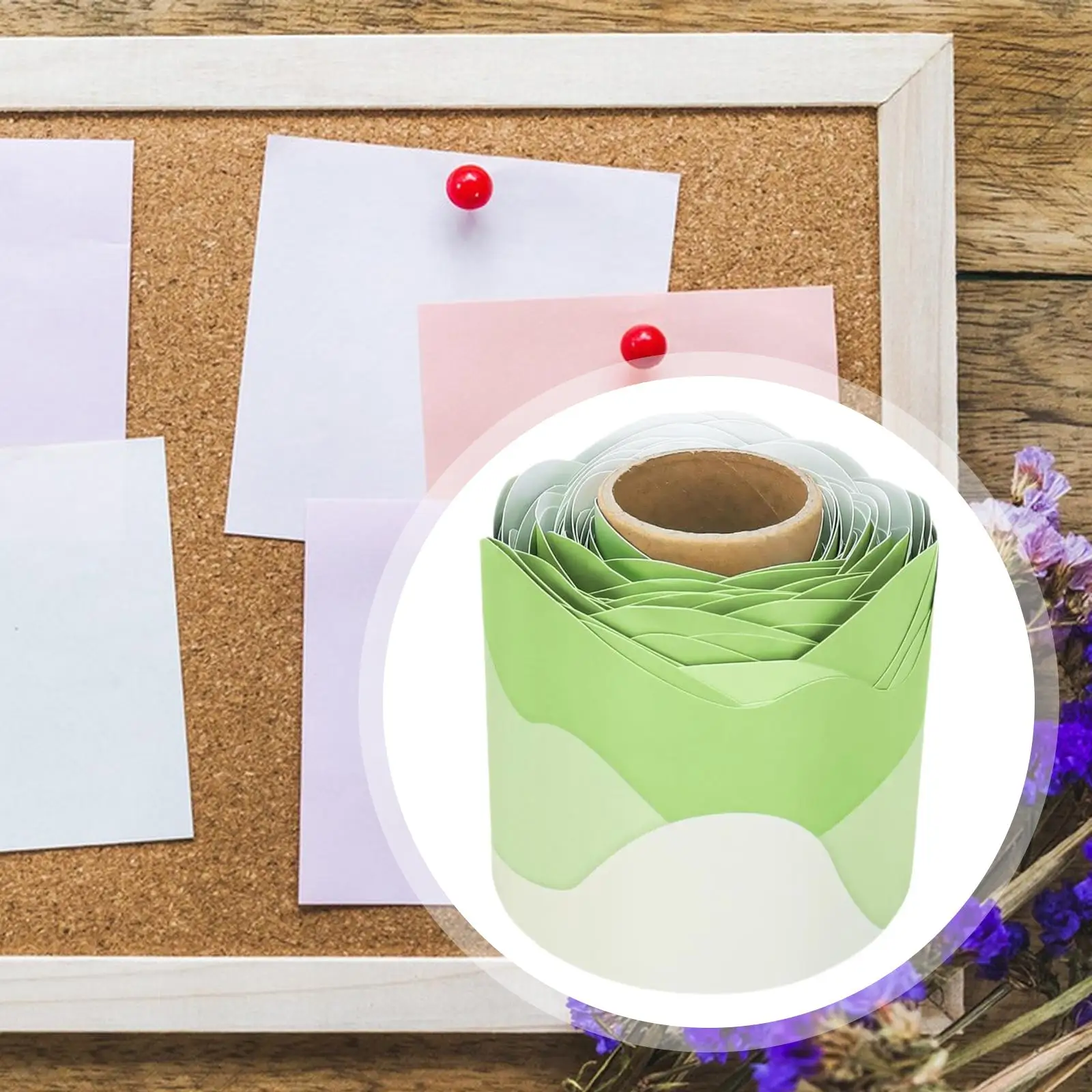 Bulletin Board Borders 1000cm Die Cut Bulletin Board Decorations Trimmer Stickers for Door Poster Classroom Home Whiteboards