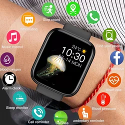 Nieuwe Label Smart Elektronische Horloge Voor Iphone Xiaomi Sport Fitness Stappenteller Kleur Scherm Toevoegen Wallpapers Horloges Mannen Vrouwen Kids