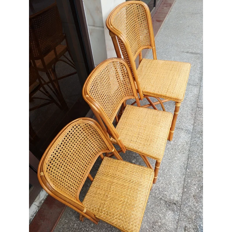 

Adult Small Rattan Chair Children's Chair Elderly Leisure Chair Soft Surface Backrest Student Home Hotel vanity