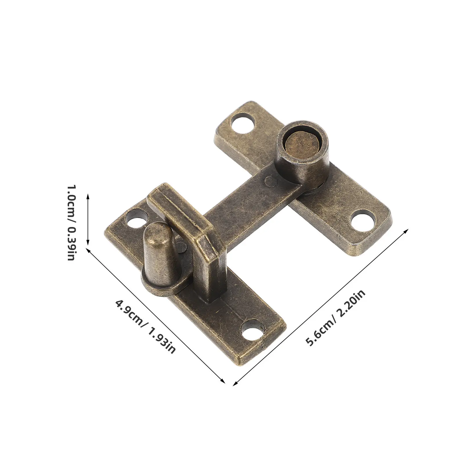 10Sets Decorative Door Latches Sturdy Brass Flip Latch Lock Miniature Box Clasp Jewelry Cabinet Vintage Security Gate Hasp