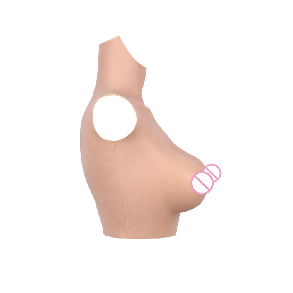 Realistic C Cup Fake Breasts Artificial Three Boobs Cosplay Silicone Mold for Sissy Drag Queen Crossdresser Shemale Transgender