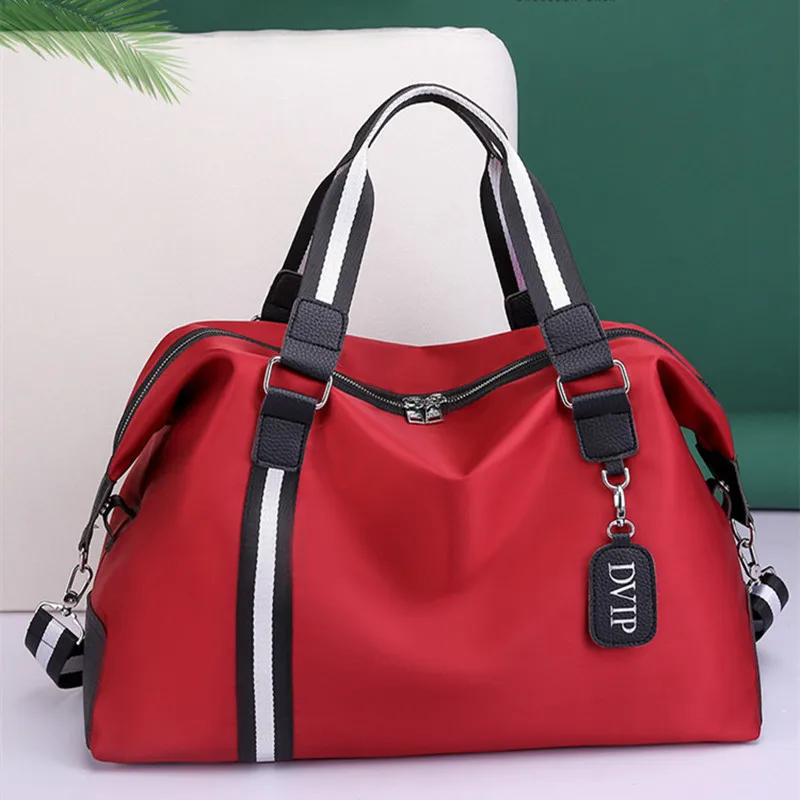 Bolso de mano de mujer con separación de ropa seca y húmeda de Color sólido, paquete de moda, bolso de equipaje de hombro femenino de viaje al aire libre de gran capacidad