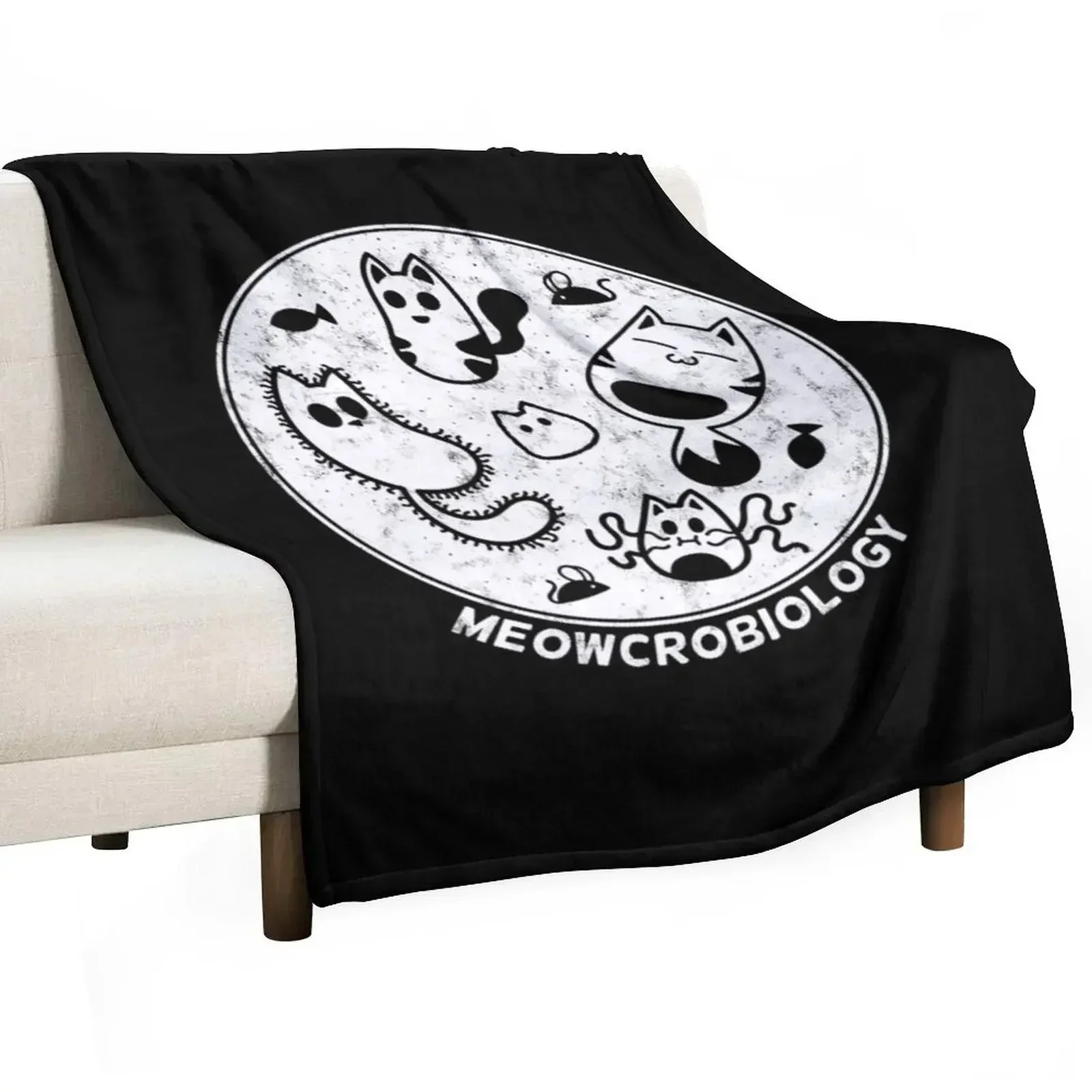 

Meowcrobiology Throw Blanket Summer Sofa Quilt Weighted Blankets