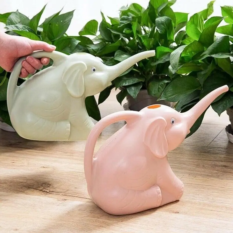 1 Pcs New Cute Plastic Elephant Shape Watering Pot Can Plant Outdoor Irrigation Home Gardening Tools Equipment Garden Supplies